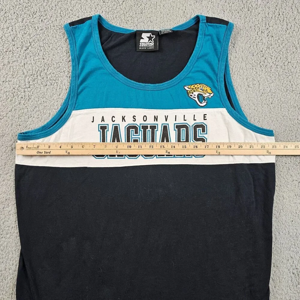 Jacksonville Jaguars Tank Top Mens XL Starter Black Label Colorblock NFL Casual
